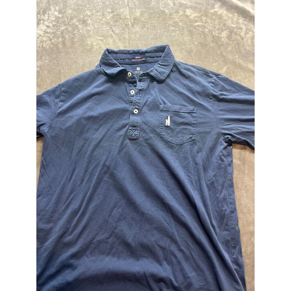 Johnnie-O Size 16 Blue Golf‎ Polo Shirt Short Sleeve Logo Polyester Men